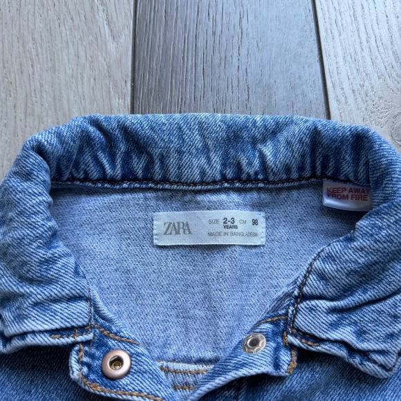 Zara Kids Blue Denim Shirtdress - Picture 2 of 6